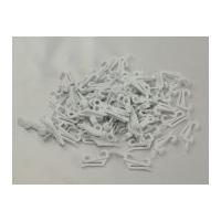 Plastic Drape Curtain Hooks 40mm x 15mm White