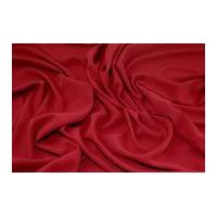 Plain Soft Polyester Dress Fabric Dark Red