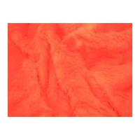 Plain Short Pile Fur Fabric Tangerine Orange