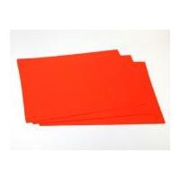 Plain Acrylic Felt Fabric A4 Rectangle 21cm x 29.7cm Pumpkin Orange