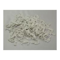 plastic solo glide curtain hooks 23mm x 35mm white