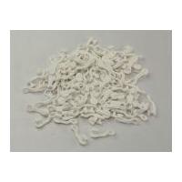 Plastic Curtain Gliders Hooks 28mm x 10mm White