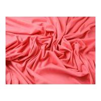 Plain Cotton Interlock Stretch Jersey Dress Fabric Coral Pink