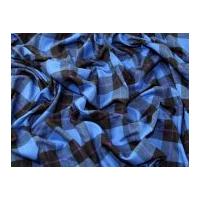 Plaid Check Soft Brushed Flannel Dress Fabric Blue