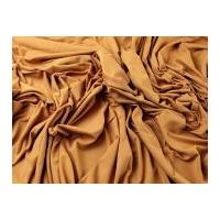 Plain Viscose & Lycra Stretch Jersey Knit Dress Fabric Dark Mustard