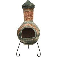 Plumas Chiminea with Lid and Stand - Extra Large Green