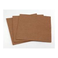 plain acrylic felt fabric 6 square teddy brown