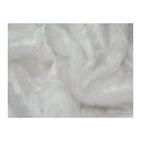 plain short pile fur fabric white