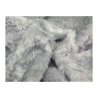 Plain Short Pile Fur Fabric Silver Fox