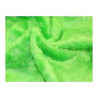 plain short pile fur fabric lime green