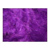 Plain Long Pile Fur Fabric Purple