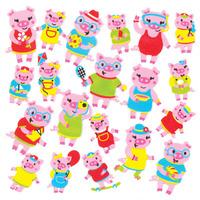playful pig foam stickers pack of 120