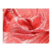 Pleated Lame Fabric Red
