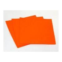 plain acrylic felt fabric 18 square 45cm jaffa orange