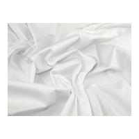 Plain Jardin Stretch Cotton Sateen Dress Fabric White