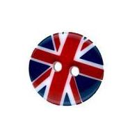 Plastic Union Jack Buttons 18mm Blue, Red & White