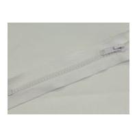 Plastic Chunky Closed End Zips 14cm White