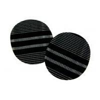 Plaid Check Iron On Oval Patches 10cm x 11.8cm Black & Grey