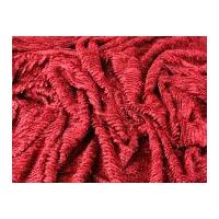 Plush Chenille Knitted Dress Fabric Dark Red