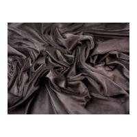 Plain Matte Soft Stretch Velour Dress Fabric Brown