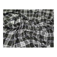 Plaid Check Soft Brushed Flannel Dress Fabric Grey