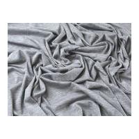 Plain Viscose & Lycra Stretch Jersey Knit Dress Fabric Marl Grey