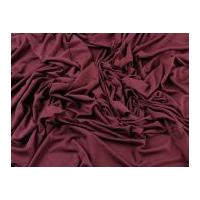 Plain Viscose & Lycra Stretch Jersey Knit Dress Fabric Deep Wine