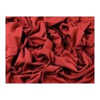 Plain Viscose & Lycra Stretch Jersey Knit Dress Fabric Brick Red