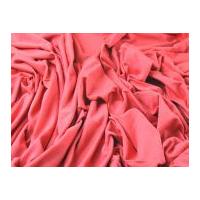 Plain Viscose & Lycra Stretch Jersey Knit Dress Fabric Coral