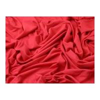 Plain Viscose & Lycra Stretch Jersey Knit Dress Fabric Bright Red