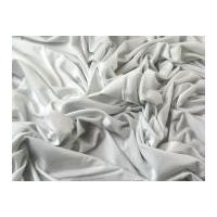 Plain Viscose & Lycra Stretch Jersey Knit Dress Fabric Bright White