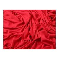 Plain Viscose & Lycra Stretch Jersey Knit Dress Fabric Pillar Box Red