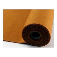 Plain Acrylic Felt Fabric Micro Roll 2.5m Amber Brown