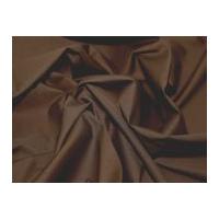 Plain Polycotton Dress Fabric Brown