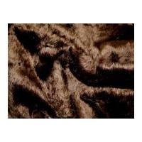 plain short pile fur fabric brown