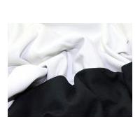 Plain Reversible Soft Shell Stretch Scuba Dress Fabric White & Black