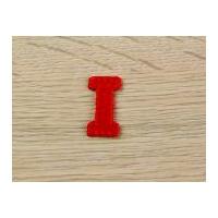 Plain Red Embroidered Alphabet I...
