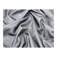 Plain Cotton Chambray Denim Dress Fabric Charcoal Grey