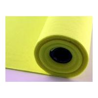 Plain Acrylic Felt Fabric Micro Roll 2.5m Super Bright Yellow