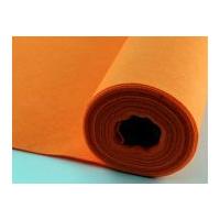 Plain Acrylic Felt Fabric Mini Roll 5m Super Bright Orange