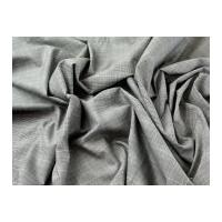 Plaid Check Poly Viscose Stretch Suiting Dress Fabric Grey
