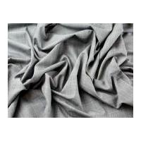 Plaid Check Poly Viscose Stretch Suiting Dress Fabric Grey