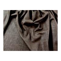 Plain Linen Look Textured Suiting Dress Fabric Brown