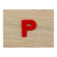 Plain Red Embroidered Alphabet I...
