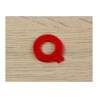 Plain Red Embroidered Alphabet I...