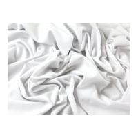 Plain Polyester, Viscose & Spandex Stretch Suiting Dress Fabric White