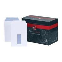 Plus Fabric Pocket Envelopes 110gm2 Press Seal Window C5 White 1 x