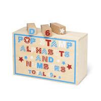 Playful Wooden Stamp Letters and Numbers 40 Pack