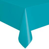Plastic Party Table Cover Turquoise