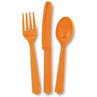 Plastic Cutlery Orange (24)